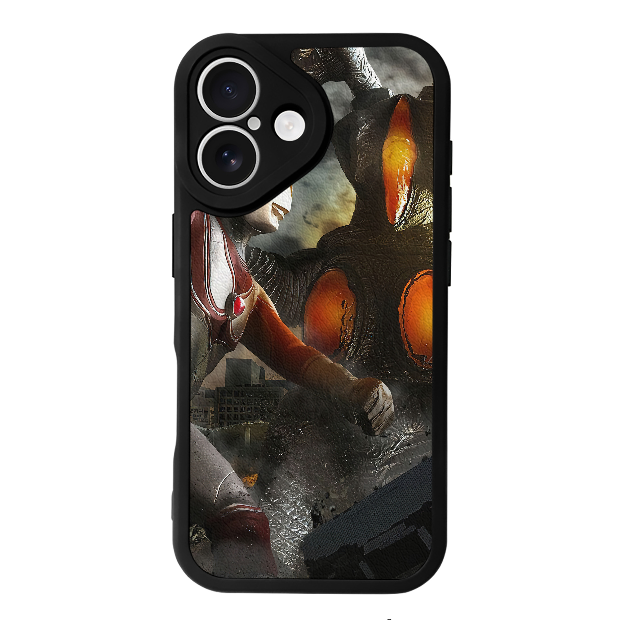 （画像用） ウルトラマン Ultraman 【iPhone 16シリーズ対応】シリコンスマホケース（レザー調） 材質：シリコン